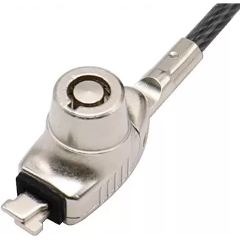 Manhattan Laptop Lock (Nano) su dviem raktais, suderinamas su Nano tipo spynomis, 1,5 m kabelis, apsauga nuo vagystės, tvirtas plieninis kabelis su skaidria PVC apvalkalu, nešiojamam kompiuteriui, viso gyvenimo garantija