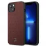 Mercedes MEHCP13SPSQRE iPhone 13 mini 5,4 inch raudonas kietas odinis dėklas su žvaigždžių raštu