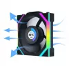 Lian Li UNI FAN SL Wireless LCD 120 12 cm juodas 31 dB 51,45 cfm