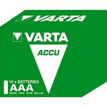 Varta Longlife - Baterija 2 x AAA tipo - NiMH - (įkraunama) - 800 mAh - 10 pakuotė