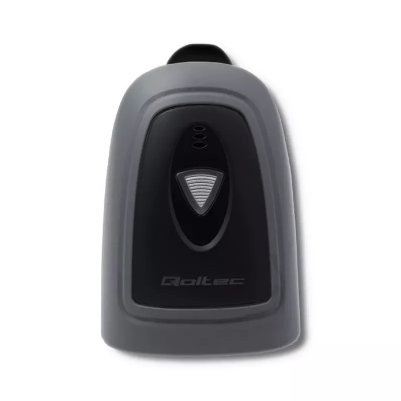 Rankinis brūkšninių kodų skaitytuvas QOLTEC 50863 – 1D/2D skaitytuvas, USB laidinis, LED jutiklis, juodas, 5V, 1,8 m laidas