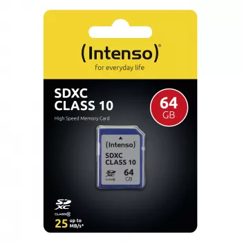 INTENSO atminties kortelė SDXC 64GB C10/3411490