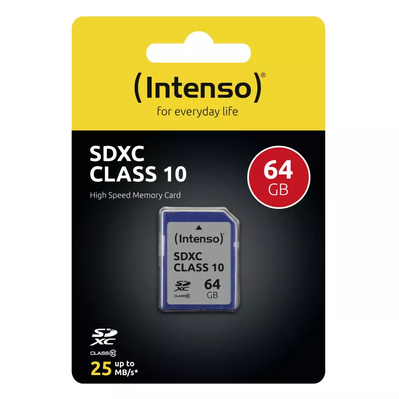 INTENSO atminties kortelė SDXC 64GB C10/3411490