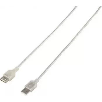 Renkforce USB 2.0 jungiamasis kabelis [1x USB 2.0 kištukas A - 1x USB 2.0 lizdas A] 3,00 m skaidrus (RF-4538152)