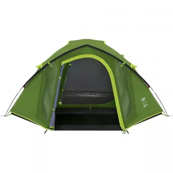 Coleman Dome Tent Darwin 4 Plus Blackout palapinė – 4 vietų tunelinė palapinė su prieangiu, tamsiai žalia/šviesiai žalia