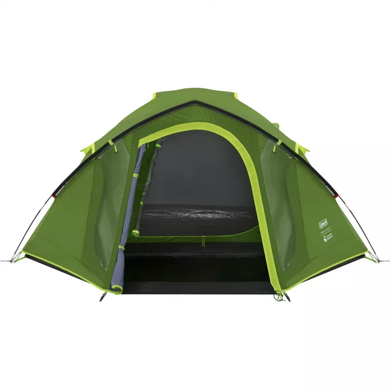 Coleman Dome Tent Darwin 4 Plus Blackout palapinė – 4 vietų tunelinė palapinė su prieangiu, tamsiai žalia/šviesiai žalia