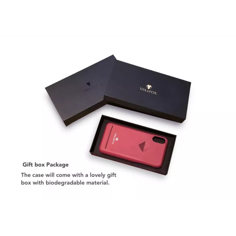 VixFox Card Slot Back Shell iPhone XSMAX Ruby Red – apsauginis dėklas su kortelių lizdu