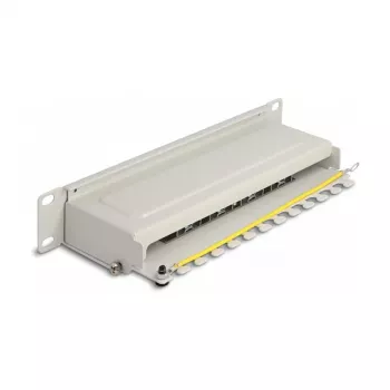 DeLOCK 10 colių skydinė panelė 8 prievadų Cat.6A 1U pilka