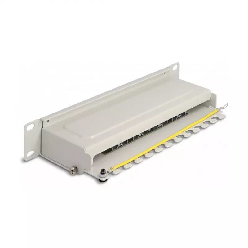 DeLOCK 10 colių skydinė panelė 8 prievadų Cat.6A 1U pilka