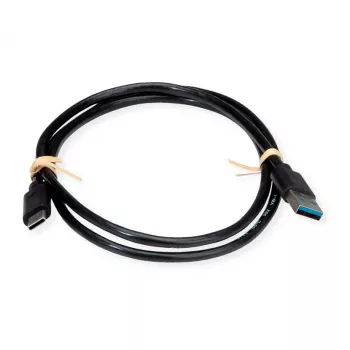 ROLINE RM USB 3.2 Gen 1 laidas, A-C, ST/ST, juodas, 1 m