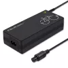 E-dviračio įkroviklis QOLTEC 36V–42V 2A su GX12 3 kontaktų jungtimi