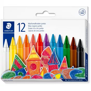 Pieštukai vaškiniai Staedtler 229 12 C12 jumbo, 12 vnt., įvairių spalvų