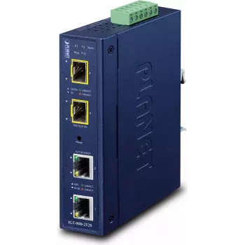 Pramoninis valdomas jungiklis PLANET IGT-900-2T2S 2x SFP 2x RJ45 IP30 metalinis korpusas