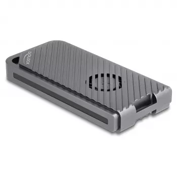 SSD dėklas DELOCK 42025, skirtas 1 x M.2 (PCIe, USB4 Gen4, USB-C), pilka, aliuminis