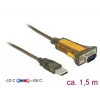USB-A į DB-9 serijinis kabelis DeLOCK 65840 1,5 m juodai geltonas