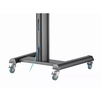 Grindinis TV stovas Gembird TVS-70T-02, 37–70 colių, 70 kg, VESA 200x200–600x400, pakreipimas ±5°/−12°, aukščio reguliavimas, ratukai, kabelių valdymas