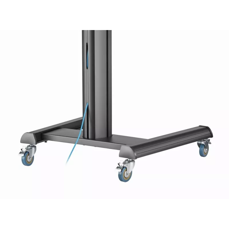 Grindinis TV stovas Gembird TVS-70T-02, 37–70 colių, 70 kg, VESA 200x200–600x400, pakreipimas ±5°/−12°, aukščio reguliavimas, ratukai, kabelių valdymas