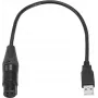 Garso kabelis Eurolite 51860118 0,4 m XLR moteriškas USB vyriškas juodas