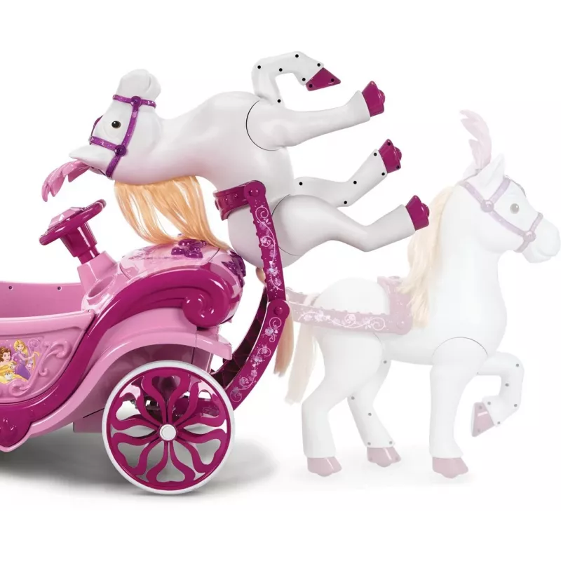 Huffy Electric Disney Princess vežimas su arkliu 6 V rožinis