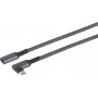 USB laidas S/CONN 14-74016 USB 3.2 Gen 2 1,5 m USB C juodas baltas