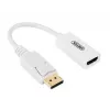 UNITEK Y-6332 DisplayPort į HDMI 4K adapteris, M/F, 0,2 m, baltas