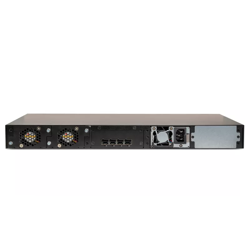 LANCOM XS-6128QF – valdomas L3 jungiklis, 16x 10 Gigabit SFP+ + 4x kombinuoti 10G SFP+/RJ-45 + 4x kombinuoti 25G SFP28 (aukštupis) + 2x kombinuoti 40G QSFP+ (aukštupis)