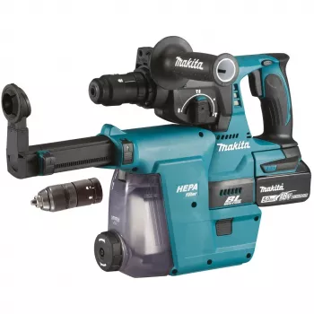 Makita DHR243RTJW - Kombinuotasis plaktukas - Belaidis - 3 funkcijos - SDS-plus - 2 džauliai - 2 akumuliatoriai, įkroviklis - 18 V
