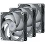 Phanteks T30 140mm PWM korpuso ventiliatoriai – 3 vnt. pakuotė, pilka