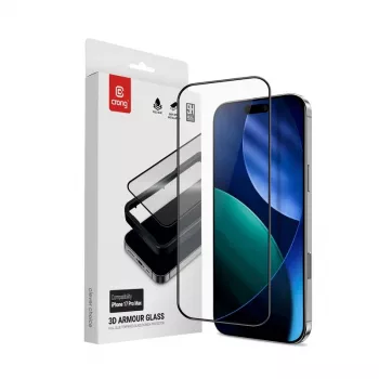 Grūdinto stiklo apsauginis stikliukas Crong iPhone 17 Pro Max – su montavimo paslauga