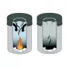Durable 3305-01 plieninė šiukšliadėžė su gesinimo dangčiu 15 l