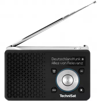 Nešiojamas radijo imtuvas TECHNISAT DIGITRADIO 1 A – DAB+/FM, OLED ekranas, USB-C, 3,5 mm ausinės, 1 W, juodas/sidabrinis