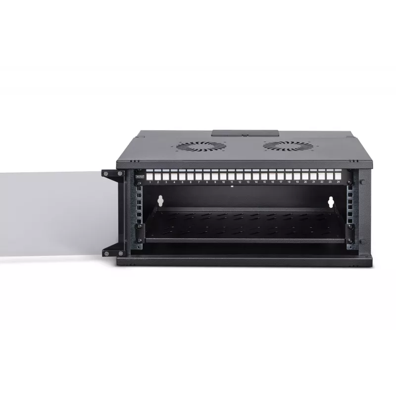 Sieninis tinklo spintos rinkinys DIGITUS SOHO Pro DN-49201-SET – 19 colių 4U, 540x400 mm, IP20, rakinamas
