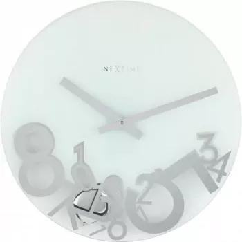 NeXtime laikrodis 8115 Dropped, Ø43 cm, sieninis, sidabrinis