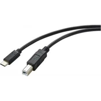Renkforce RF-5720420 USB kabelis 2 m USB 2.0 USB C USB B juodas