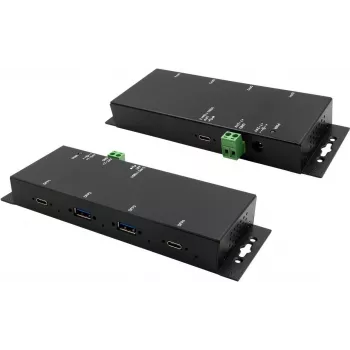Exsys EX-1234HMVS - USB 3.2 Gen 2 4 prievadų šakotuvas - stalinis, montuojamas ant sienos - DC maitinimas