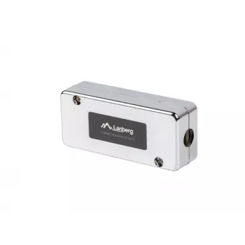 LANBERG PLC-6SL1-S jungiamoji dėžutė, Cat6 S/FTP (S-STP), sidabrinė, 82×35×23 mm