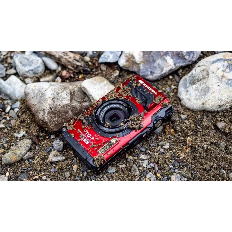 Fotoaparatas OM SYSTEM Tough TG-7 raudonas