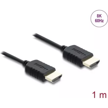 DELOCK koaksialinis High Speed HDMI kabelis 8K 60 Hz 48 Gbps su pintu apvalkalu, modelis 81681