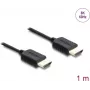 DELOCK koaksialinis High Speed HDMI kabelis 8K 60 Hz 48 Gbps su pintu apvalkalu, modelis 81681