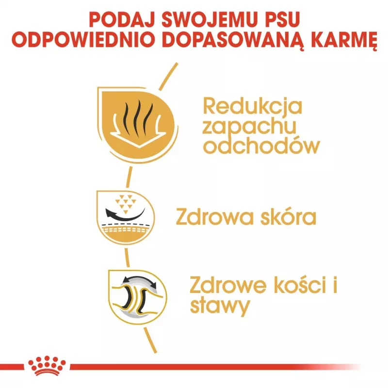 Sausas šunų ėdalas Royal Canin Bulldog Adult 12 kg – suaugusiems buldogams, vištienos skonis, 24% baltymų, 14% riebalų