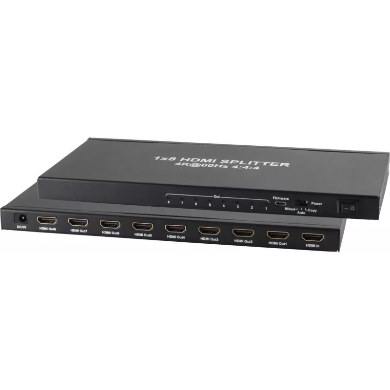 HDMI skirstytuvas ShiverPeaks 05-10003 — 1x įėjimas į 8x išėjimus, 4K2K 60Hz