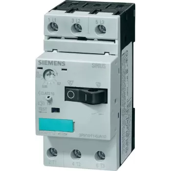Siemens SIRIUS 3RV1 3RV1011-0KA10 automatinis jungiklis, 3 paprastai atviri kontaktai, maks. 690 V / 50/60 Hz