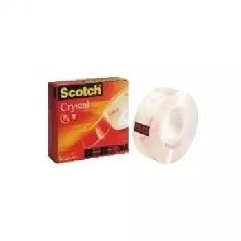 3M Scotch Lipni Juosta Crystal Clear 600, 19 mm x 33 m, kartoninė, itin skaidri, lengvas ir tylus išvyniojimas (C6001933)
