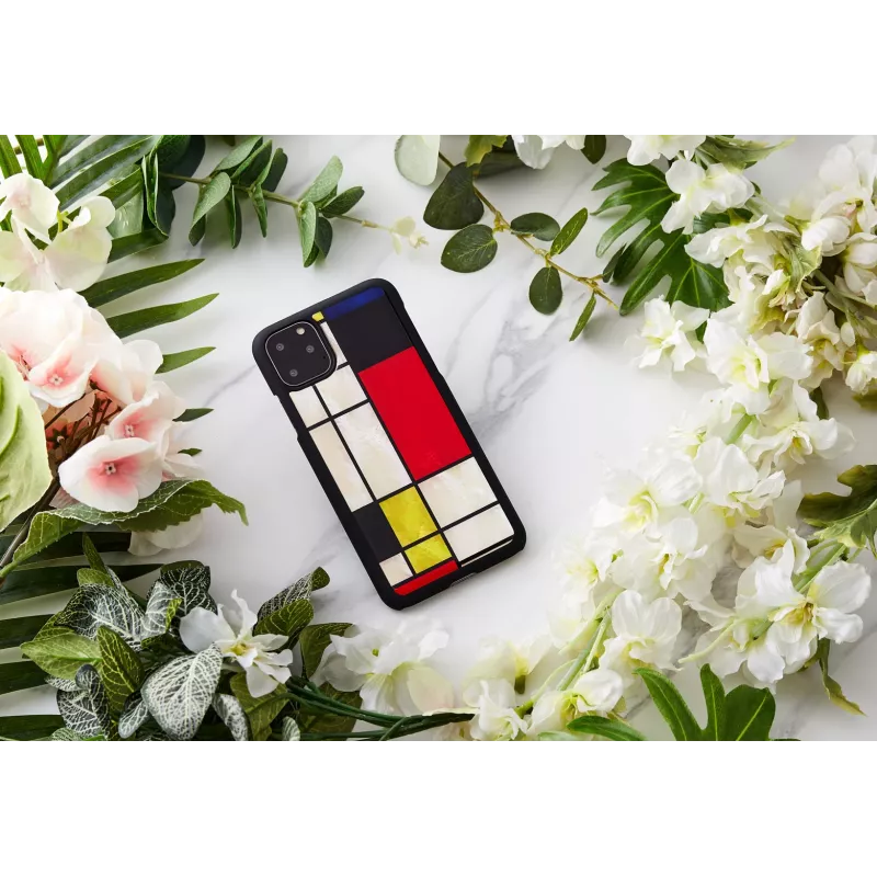 Mobiliojo telefono dėklas iKins, skirtas iPhone 11 Pro Max — Mondrian juodas apsauginis dėklas