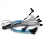 SAS kabelis BROADCOM 05-60005-00 — 1 m, x8 SFF-8654 į 2× U.2 SFF-8639
