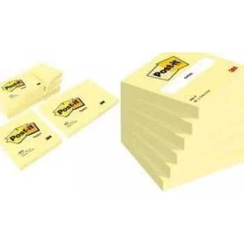 Lipnūs lapeliai Post-It Notes geltoni, 6 pak., kvadratiniai 76x76 mm, 3M