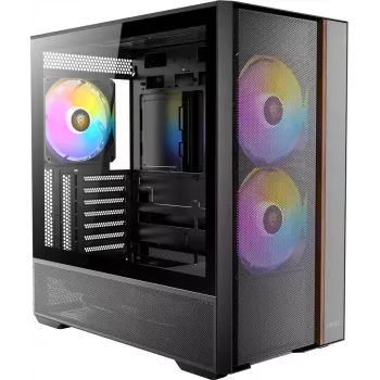 Antec FLUX Midi/Mini Tower korpusas ATX/M-ATX/M-ITX juodas be maitinimo šaltinio