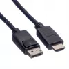 Laidas ROLINE 11445780 1 m DisplayPort į HDMI juodas