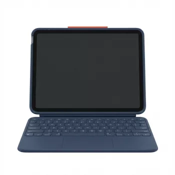 Klaviatūros dėklas Logitech Rugged Combo 4 Touch, skirtas iPad 10 kartai – klasikinė mėlyna
