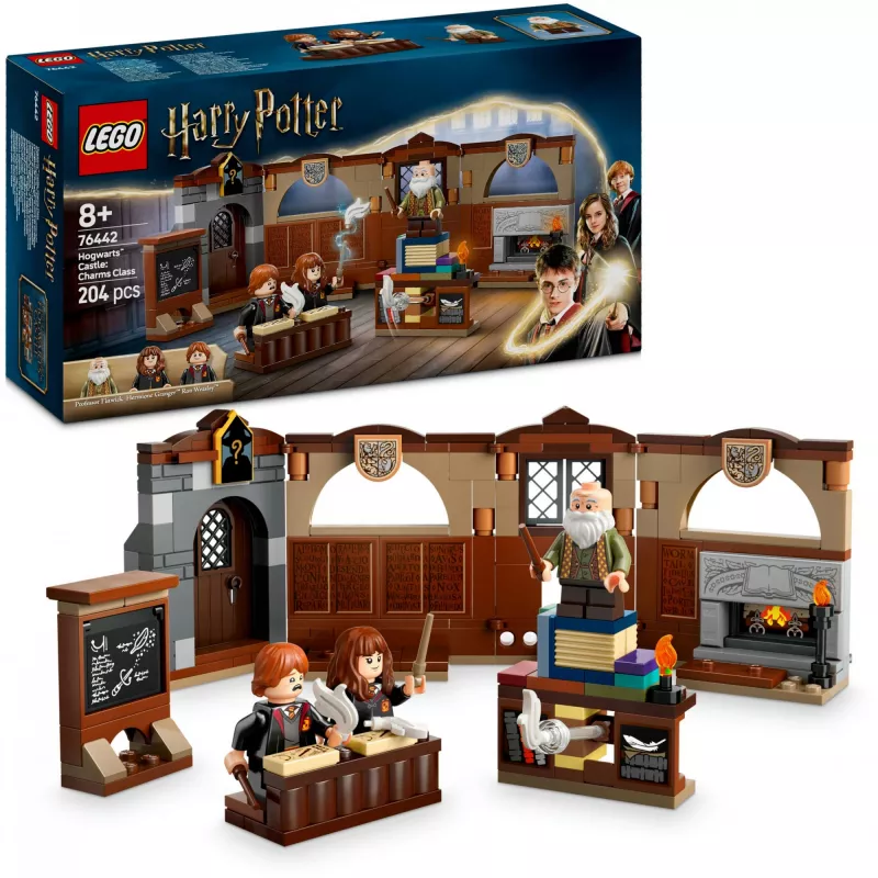 Konstruktorius LEGO Harry Potter Hogvartso pilies kerėjimo klasė 76442 — 204 detalės, 3 minifigūrėlės, nuo 8 metų